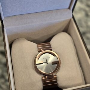 Gucci Rose Gold Interlocking Series Watch